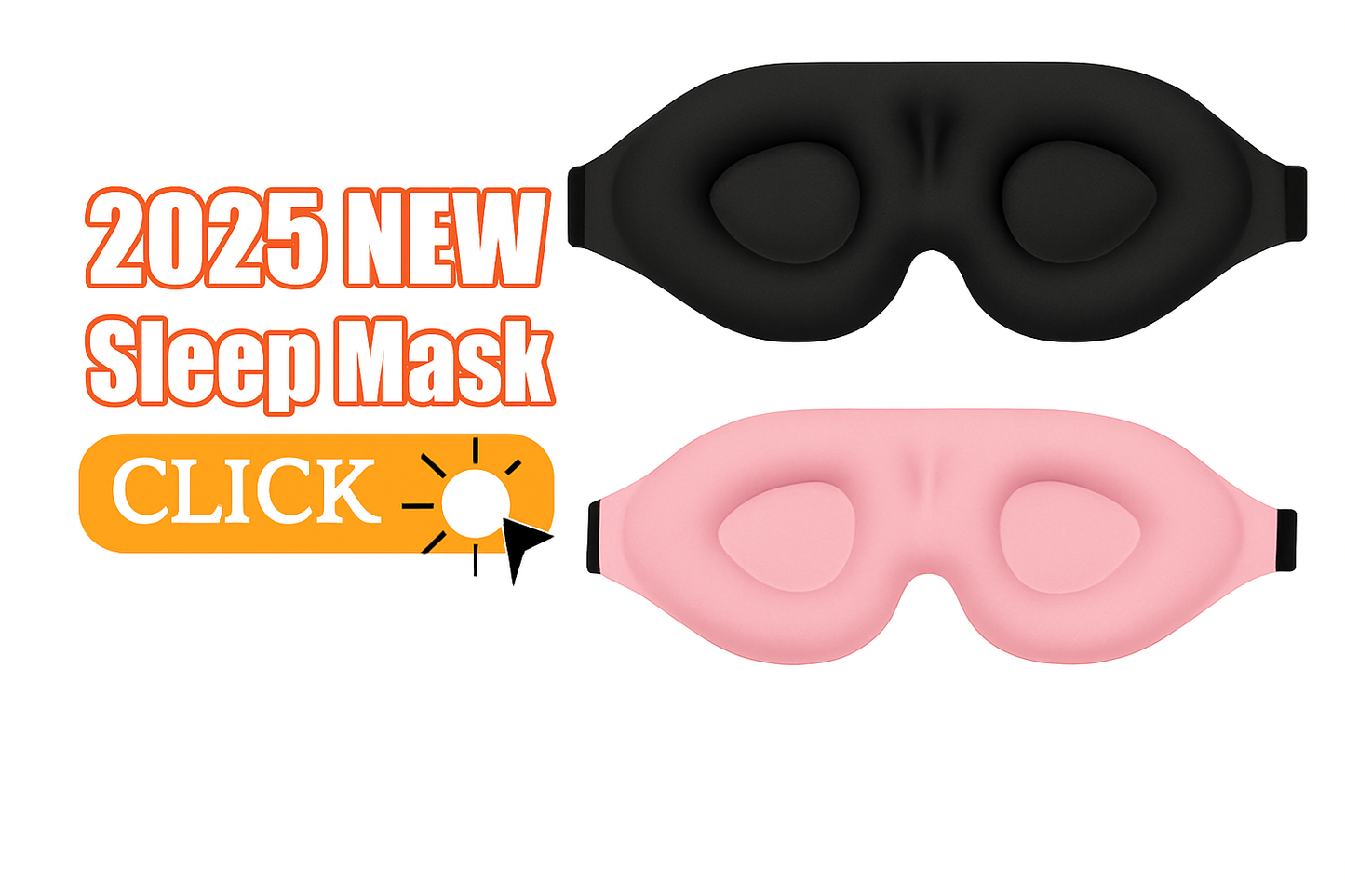 [DreamEase] 3D Sleep Mask – Eye Mask for Sleeping, Block Out Light, Ultra Soft for Women & Men, Travel, Nap & Bedtime Use